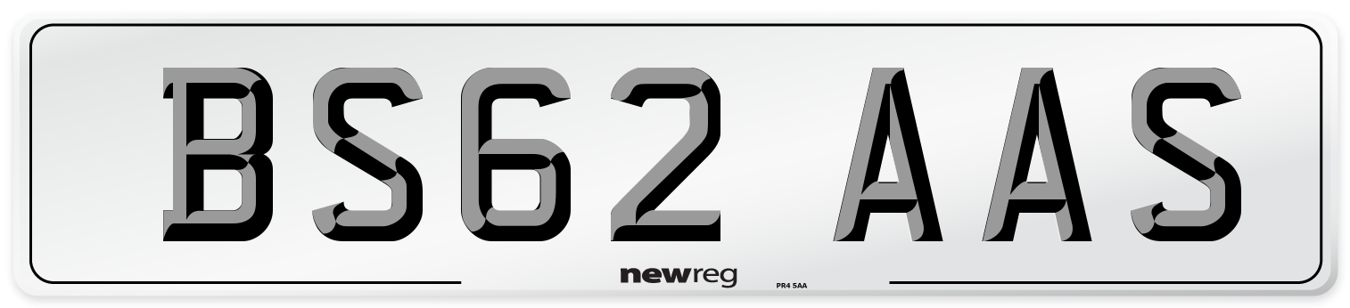 BS62 AAS Number Plate from New Reg